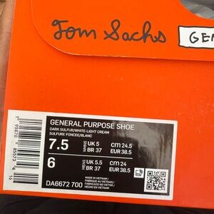 Tom Sachs General Purpose Shoe - Dark Sulfur/White-Light Cream